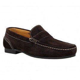 SEBAGO Trenton Penny velours Homme Marron Fonce