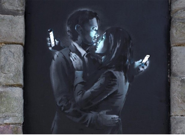 Mobile lovers par Banksy