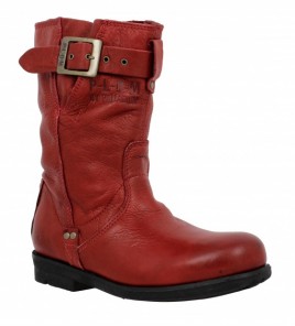 PALLADIUM Daisy Cash cuir Femme Rouge