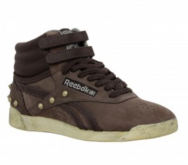 REEBOK Freestyle Hi Studs velours Femme Marron