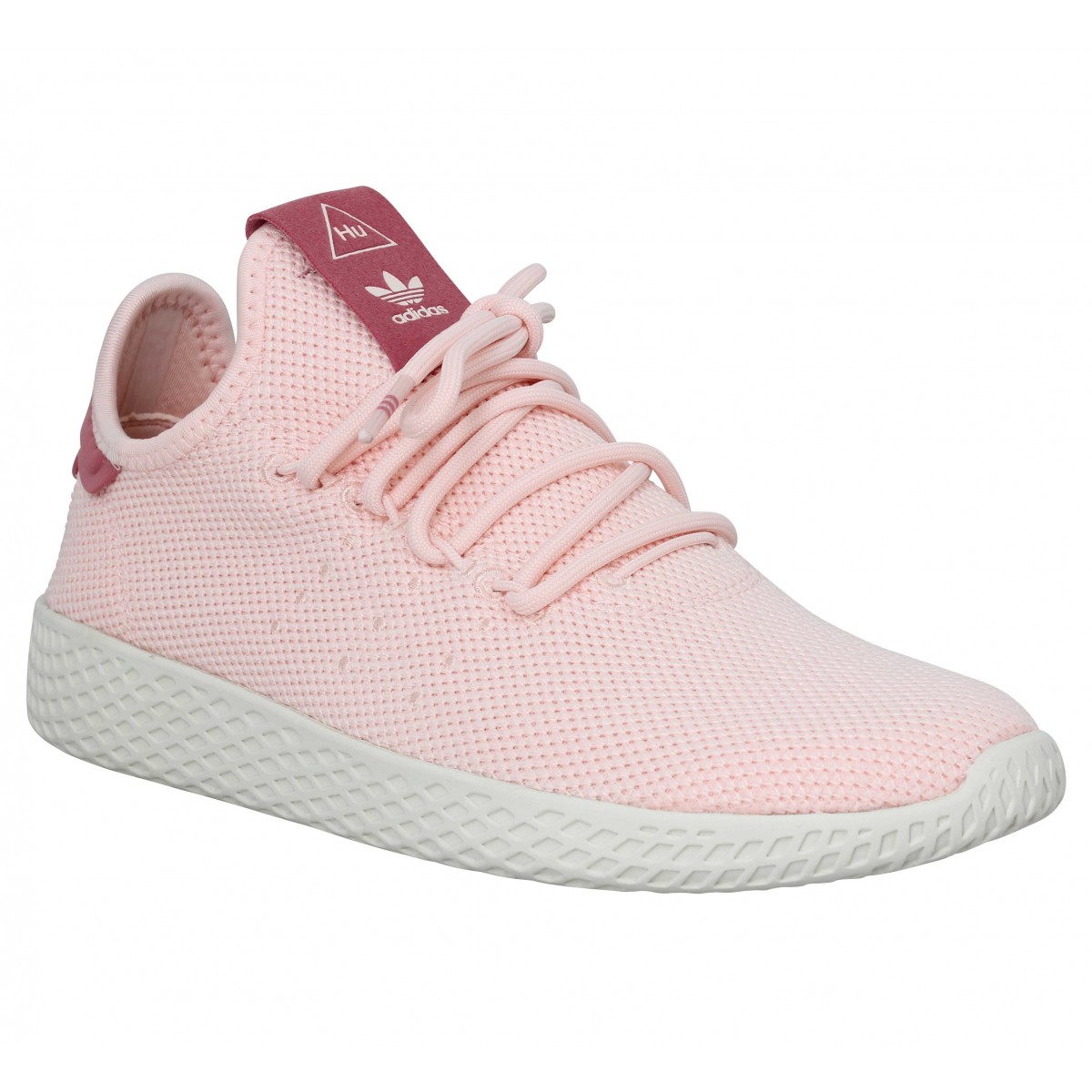 basket adidas femme blanche et rose