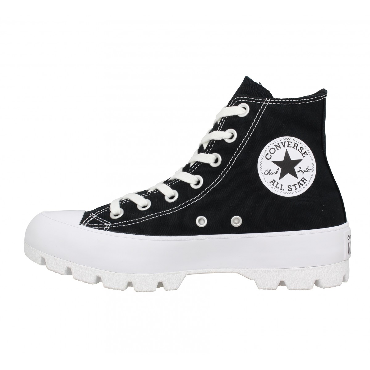 Chaussures Converse chuck taylor all star lugged hi toile femme noir femme  | Fanny chaussures