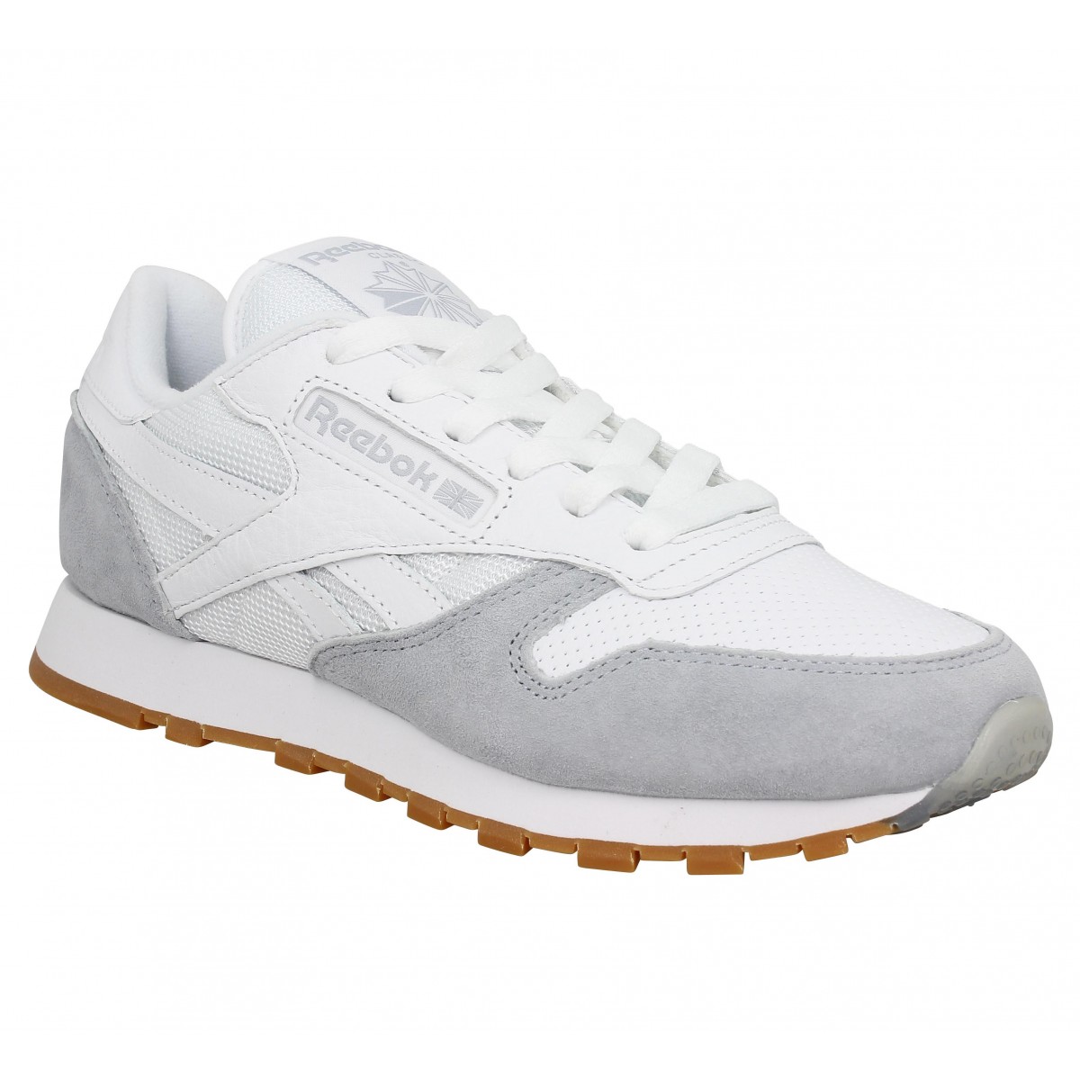 reebok classic leather grise femme